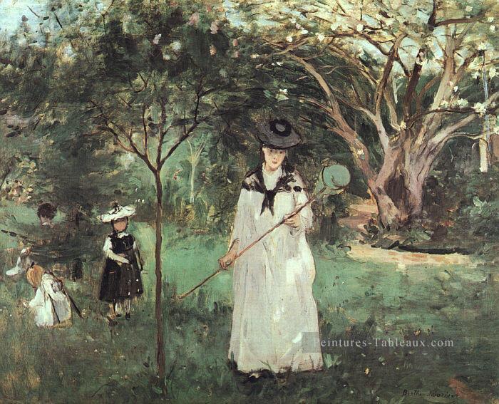 La chasse aux papillons Berthe Morisot Peintures à l'huile